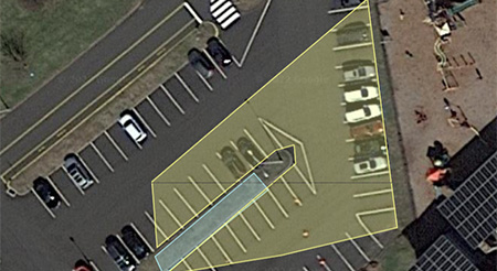 aerial image of parking lot